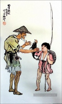  péché - Xu Beihong pêcheurs chinois traditionnel
